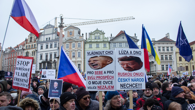 Praha protest Pavel Česko