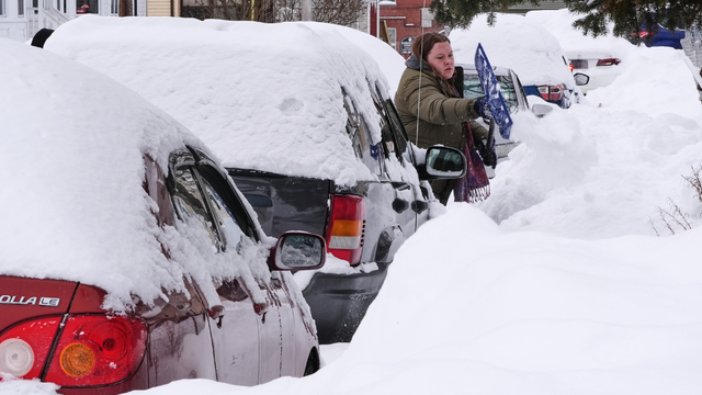 Massachusetts zima sneh