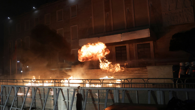 Albánsko protest