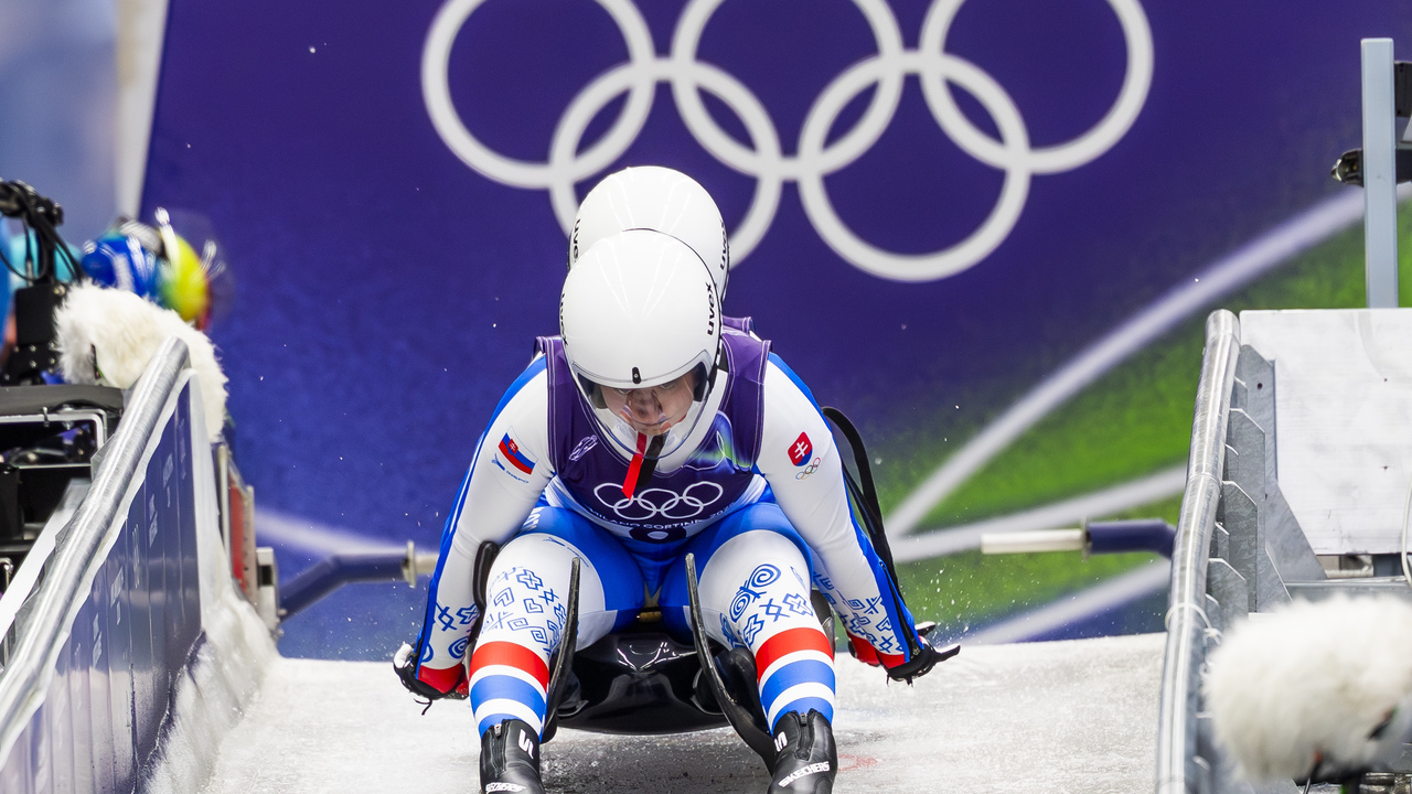 Slovenské sánkarky Praxová a Špitzová
