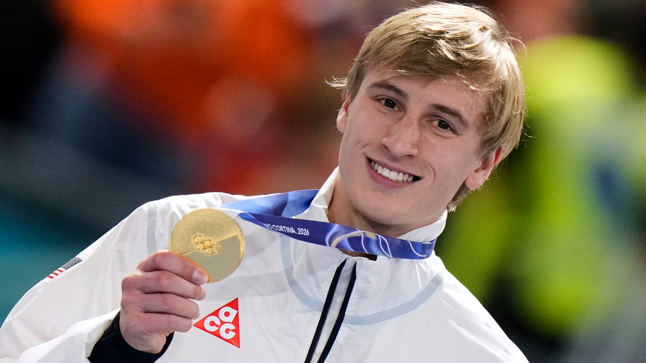 Americký rýchlokorčuliar Jordan Stolz 