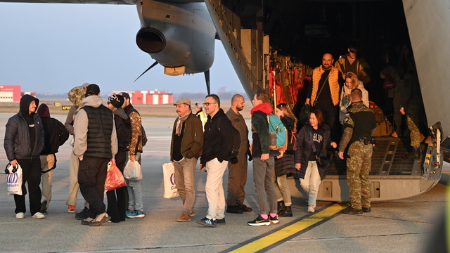 repatriačný let z Blízkeho východu