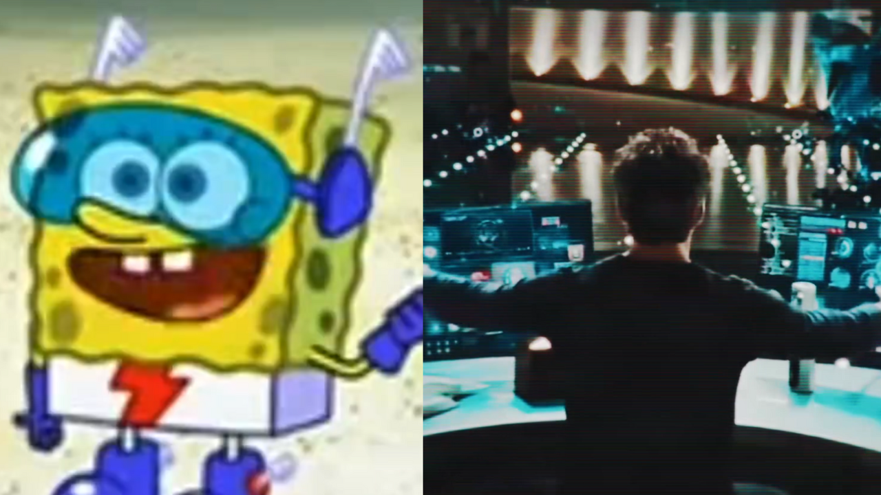 sponge bob iron man 