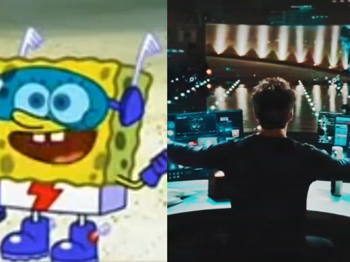 sponge bob iron man 