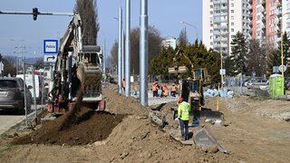 Košice, trať, stavba