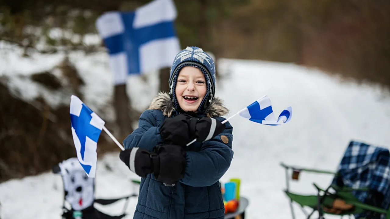 fínsko dieťa šťastie úsmev