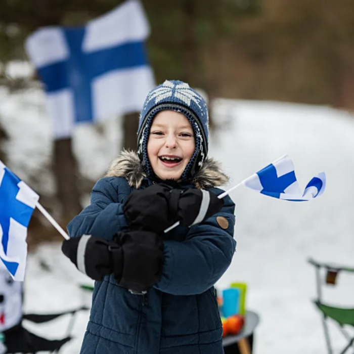 fínsko dieťa šťastie úsmev