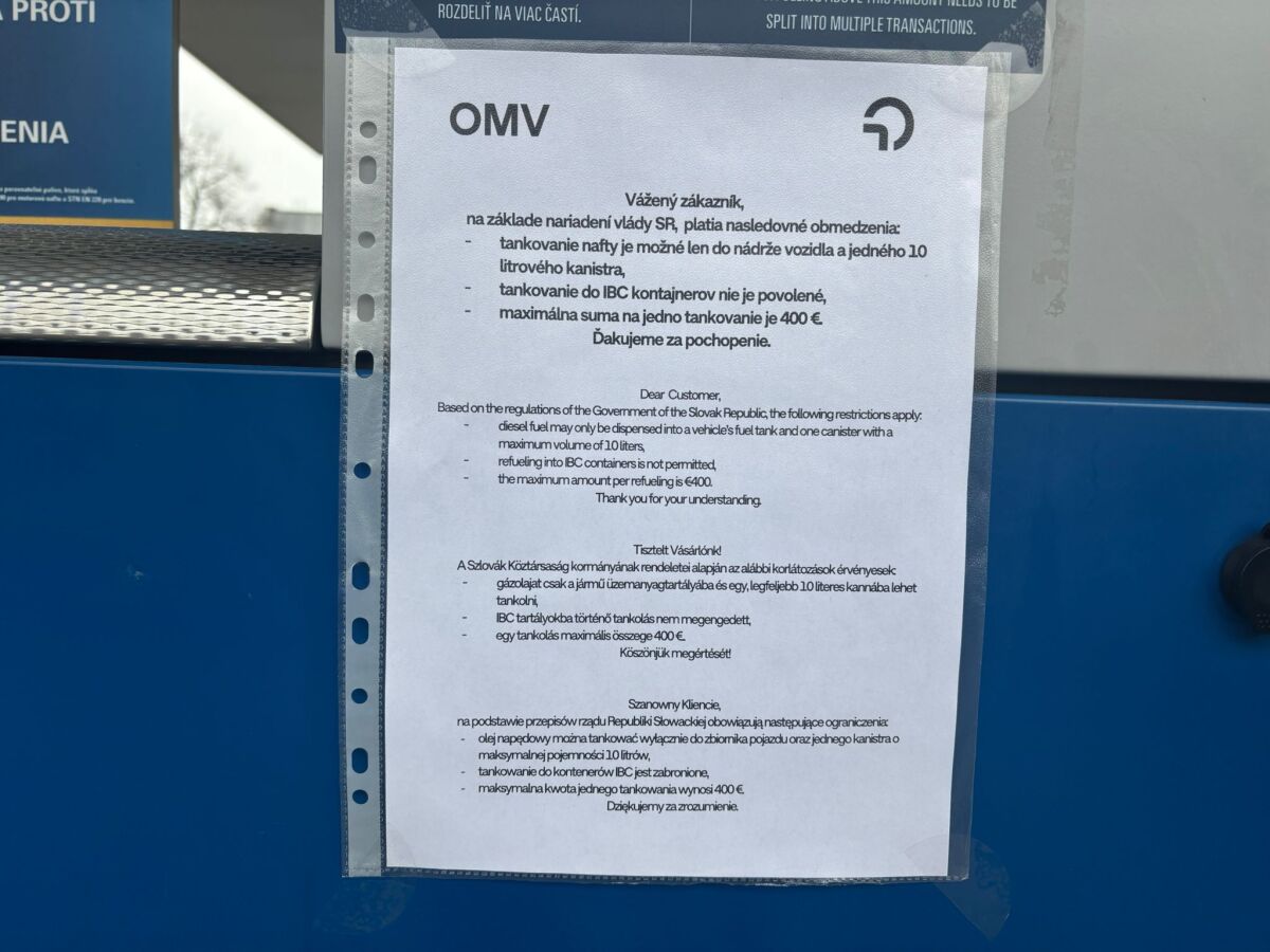 pumpy oznam nafta limit