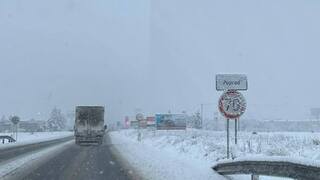 počasie sneh doprava Poprad cesta 