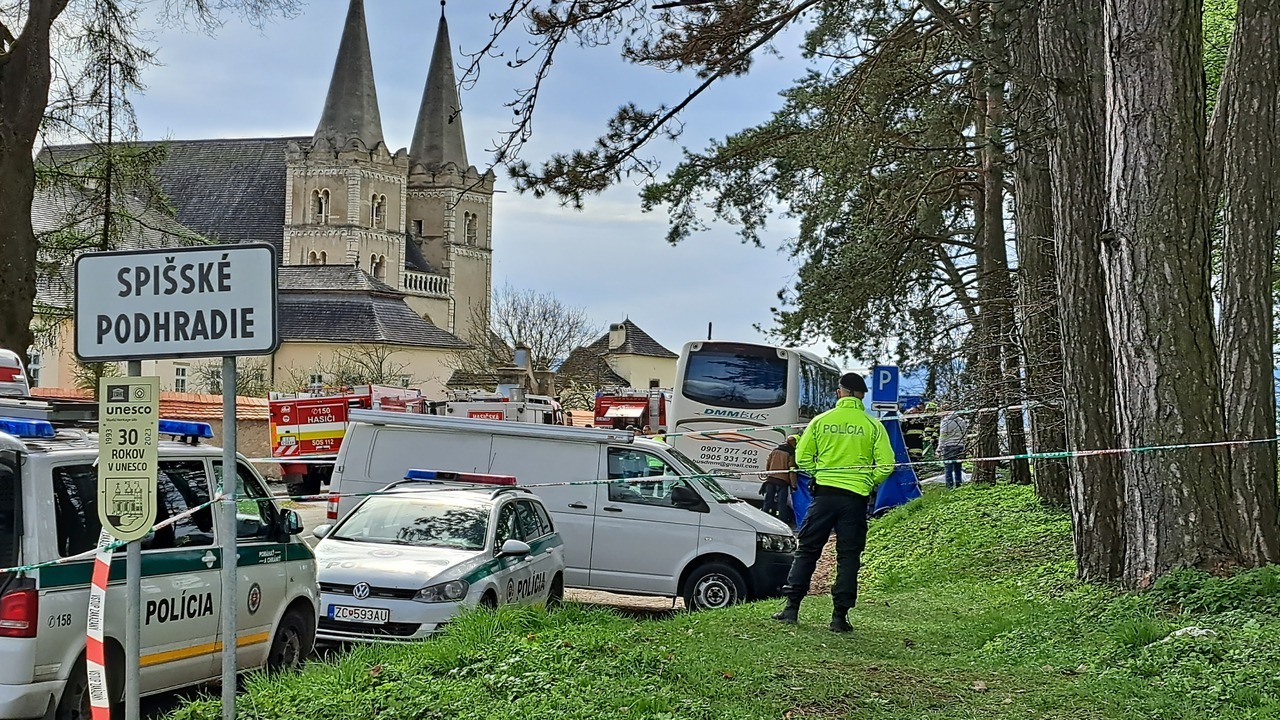 Spišské podhradie nehoda autobus polícia policajt