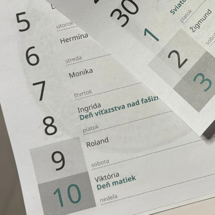 kalendár máj sviatky