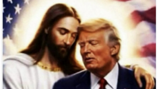 Trump znovu provokuje: Je to celkom pekné! Zverejnil obrázok, na ktorom ho objíma Ježiš