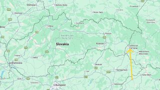 mapa Ukrajina Slovensko