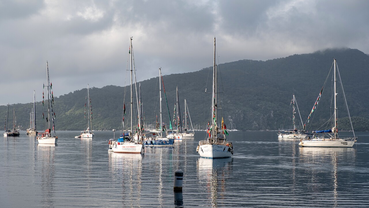 Global Sumud Flotilla lode plachetnice plachetnica