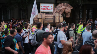 Srbsko Belehrad protest