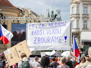 Praha protest verejnoprávne médiá
