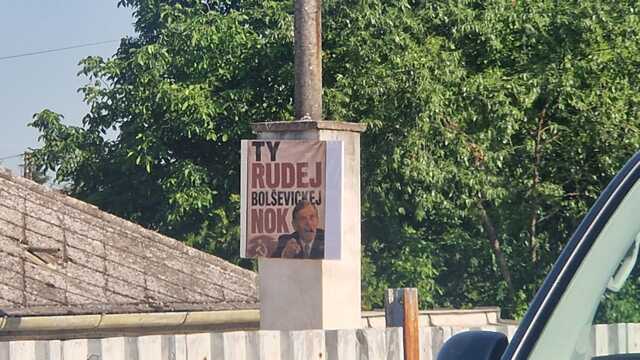 Plagát v Hanisku