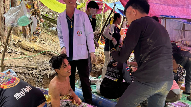 Laos, zachránení z jaskyne