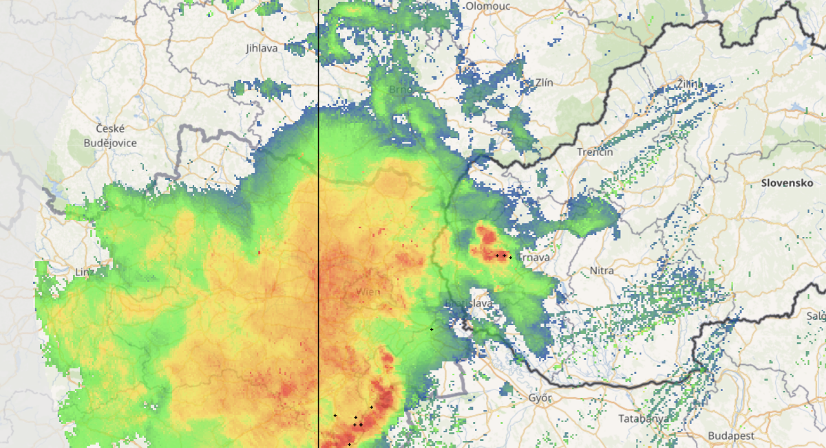 radar búrky 