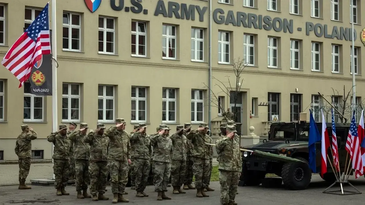 Poľsko vojenská základňa vojaci Američania