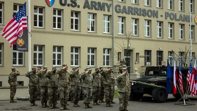 Poľsko vojenská základňa vojaci Američania