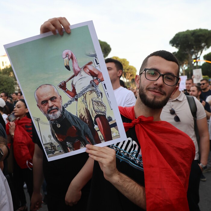 protest albansko