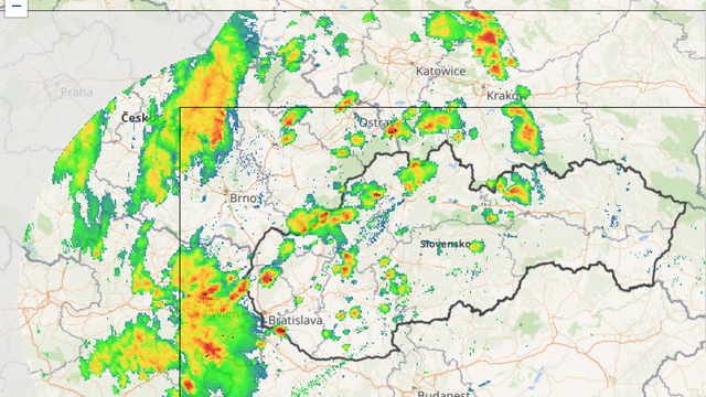 Búrky Slovensko radar