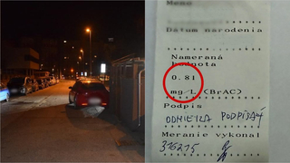 Opitá vodička v Petržalke nabúrala do múra. Nafúkala takmer 1,7 promile a čelí obvineniu