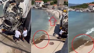Video z obľúbeného chorvátskeho ostrova pobúrilo domácich aj turistov. Cisterna vypúšťala fekálie do mora pri pláži