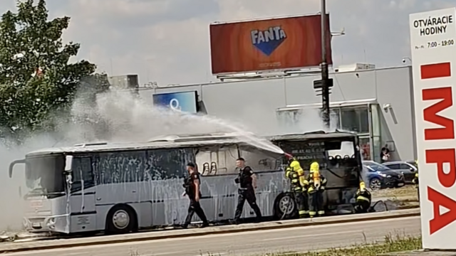 autobus požiar Nitra