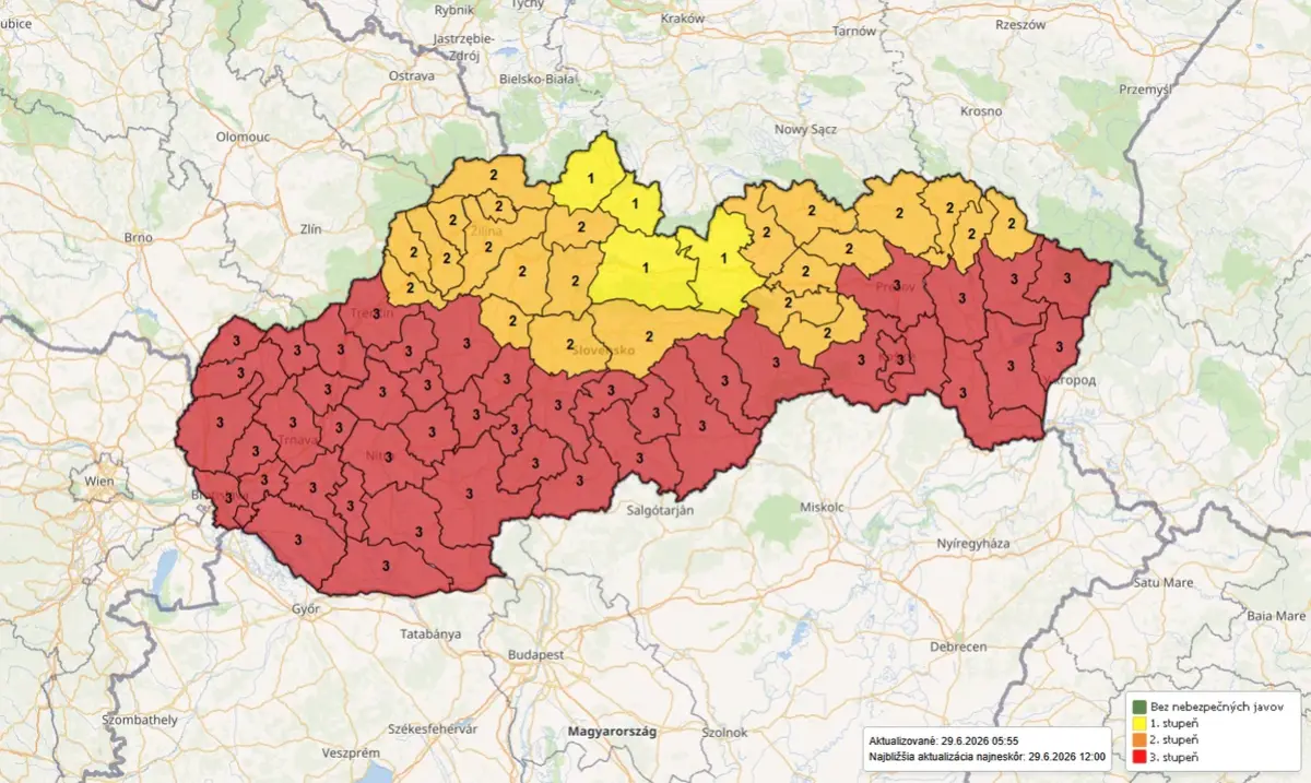 mapa počasie