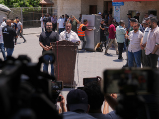 Vedúci mediálneho oddelenia vlády hnutia Hamas Ismaíl Thawábita