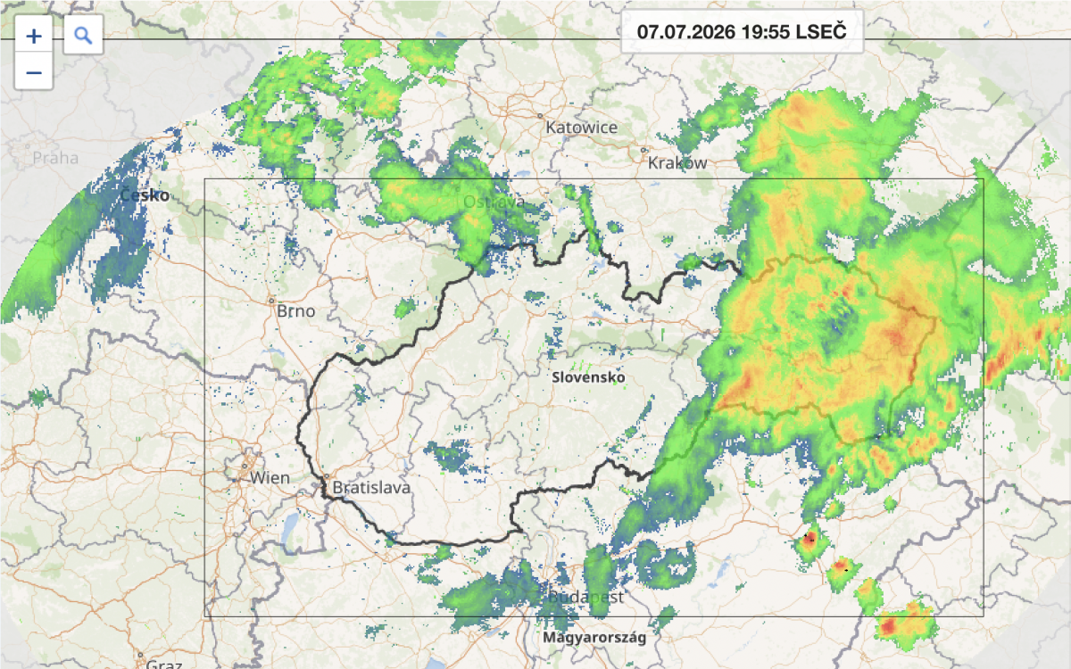 búrky radar východ