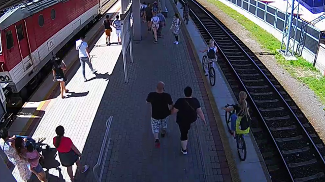 železnica cyklisti