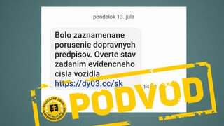 Dostali ste SMS o dopravnom priestupku s odkazom na platbu? Neklikajte, nalieha rezort vnútra 