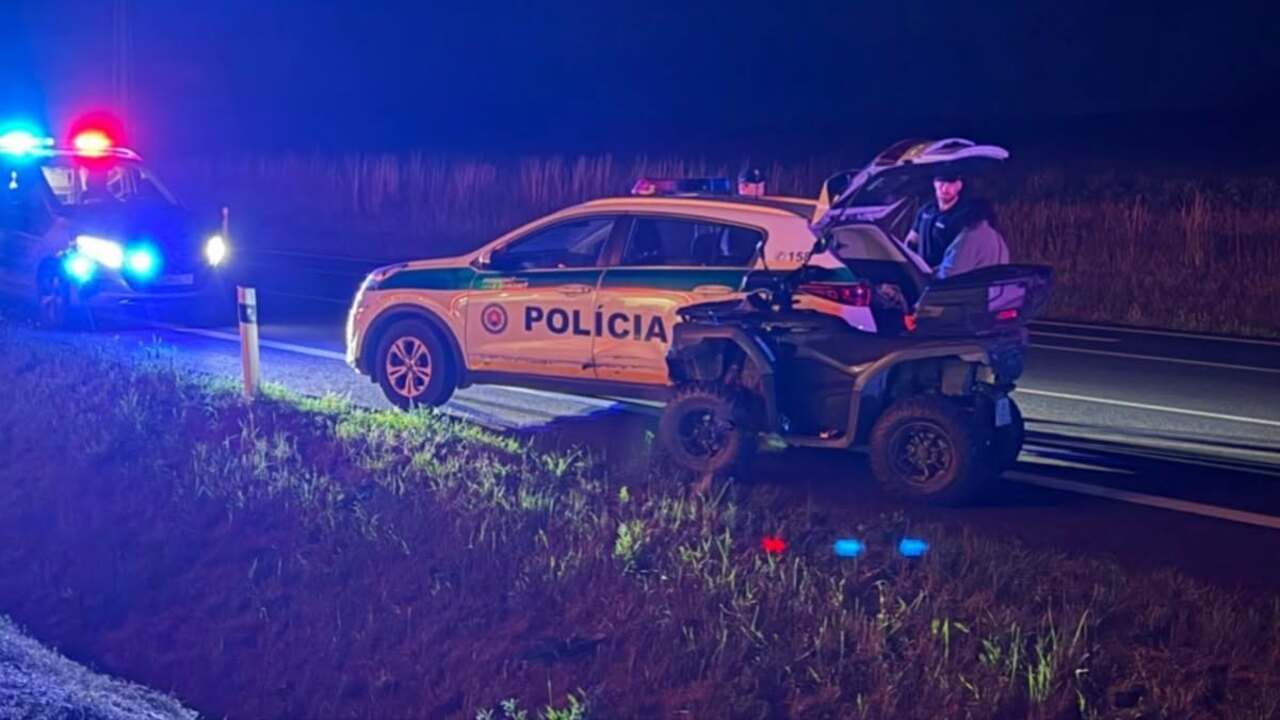 polícia nehoda štvorkolka