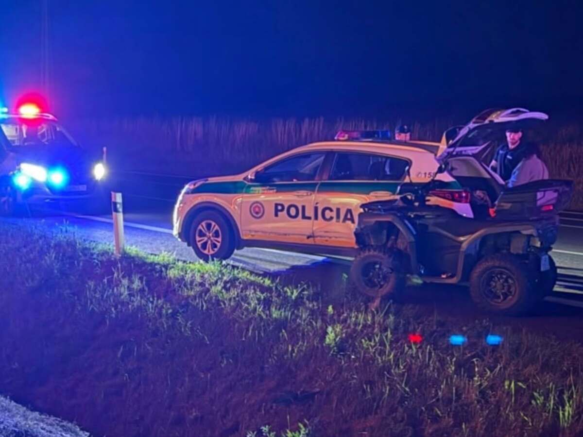 polícia nehoda štvorkolka