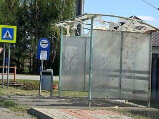 Autobusová zastávka búrka Michalovce