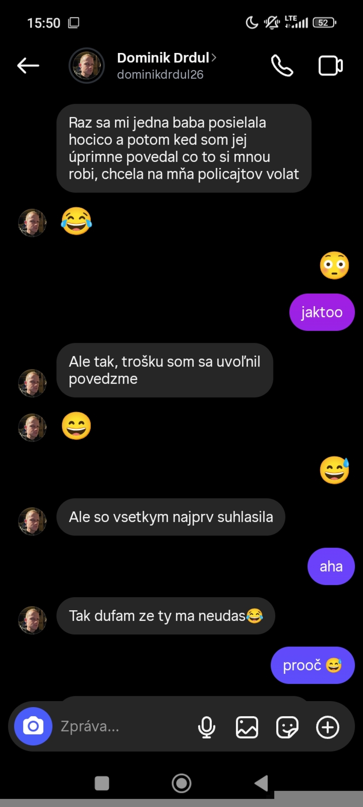 Drdul konverzácia obťažovanie