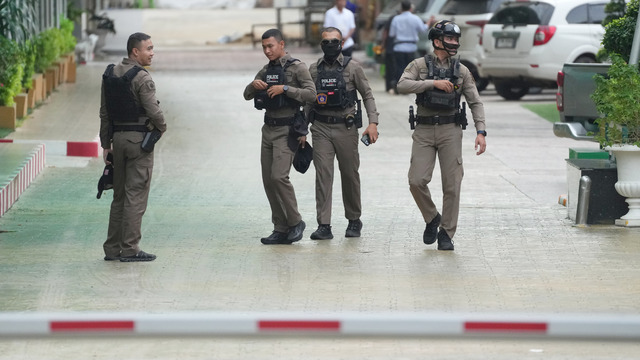 Thajsko policia thajski policajti bangkok
