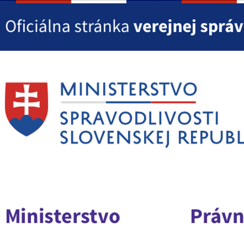 web Ministerstvo spravodlivosti Slovenskej republiky