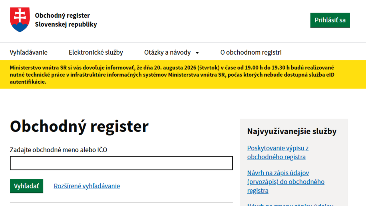 Obchodný register