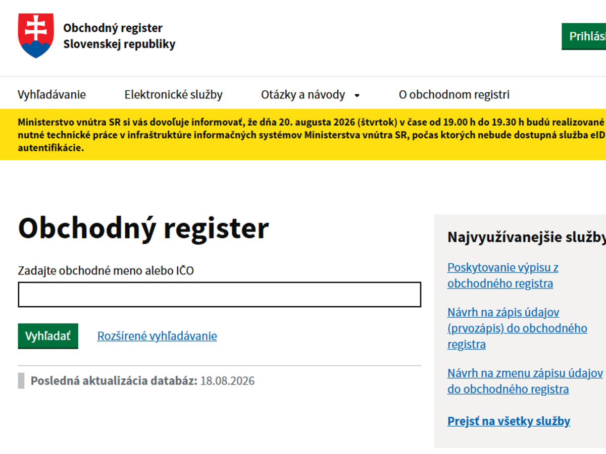 Obchodný register
