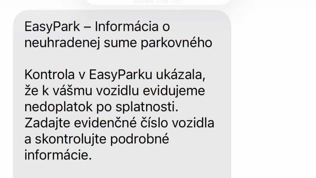 sms parkovanie