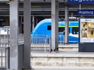 Augsburg vlak železničná stanica Nemecko