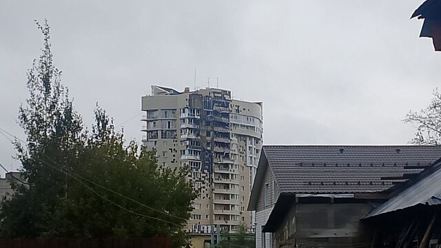 panelový dom Ukrajina Perm útok zničenie