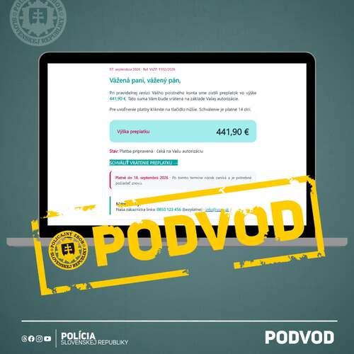 podvod polícia falošný email
