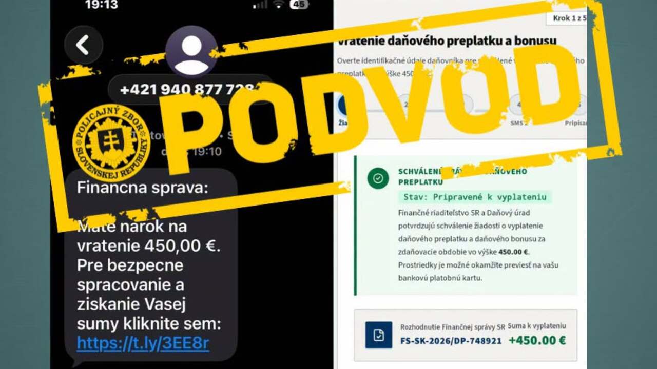 podvod polícia daňové preplatky