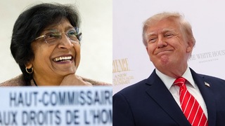 Navi Pillayová a Donald Trump