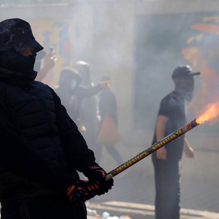Albánsko Tirana protesty